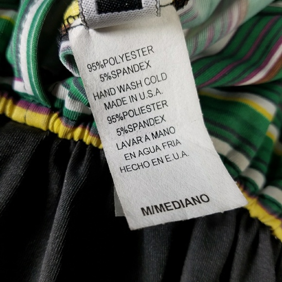 Floral Print Empire Waist Plunge Neckline Dress M - Picture 7 of 8